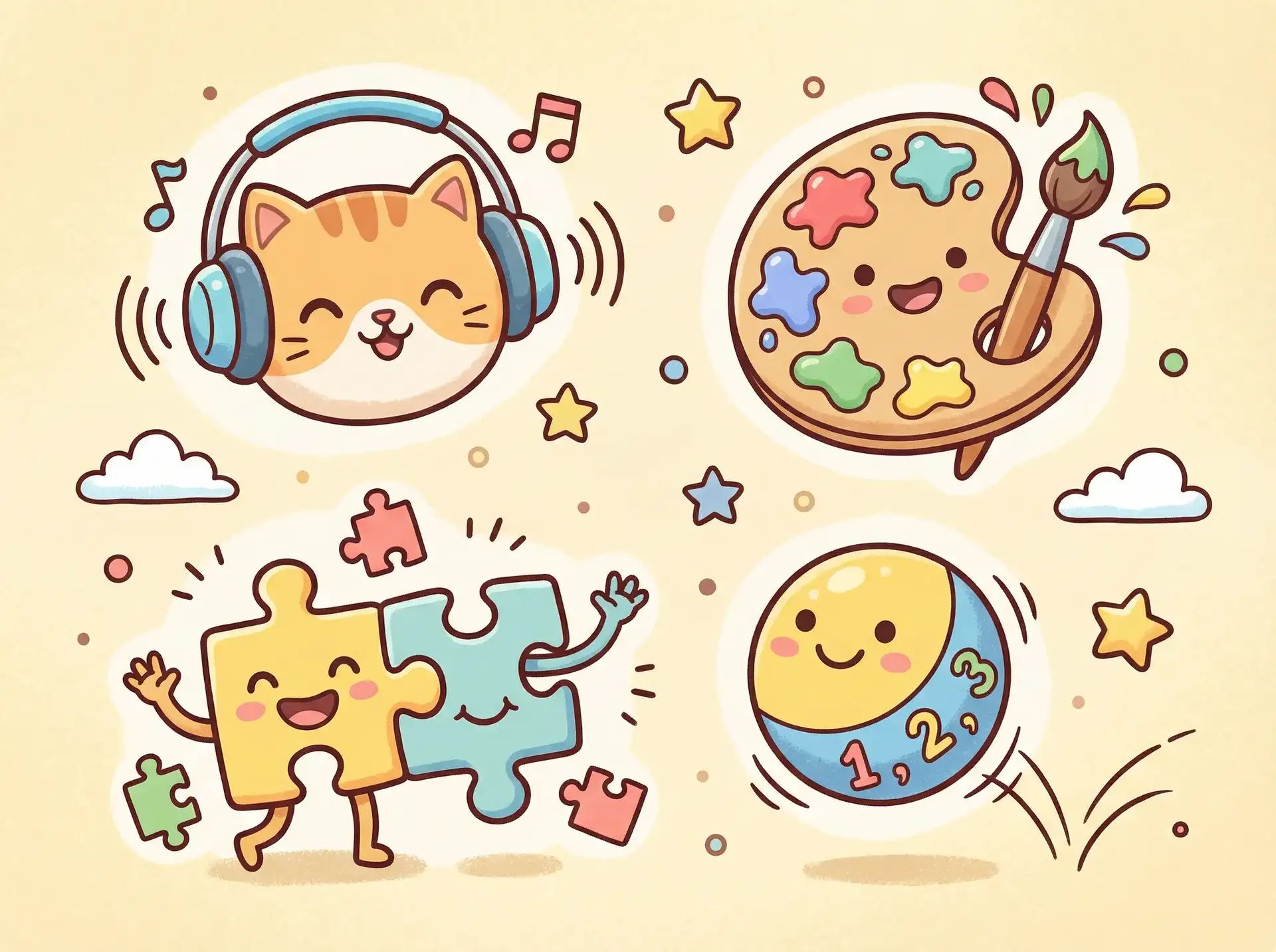 小朋友的手工作品 - 听不了的爱 益智创作
